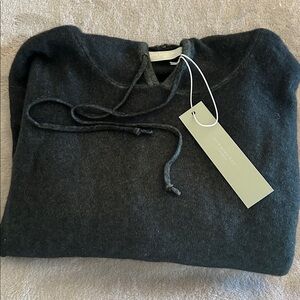ONE GREY DAY Precision Knit 100% Cashmere Pullover Hoodie Sweater BNWT (S)
